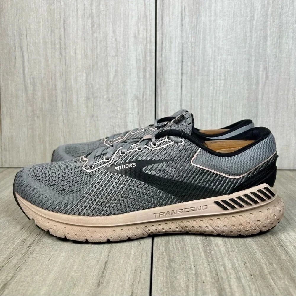 Brooks Transcend 7 Grey Running Sneaker Comfort Athletic Shoes Women’s Size 9.5